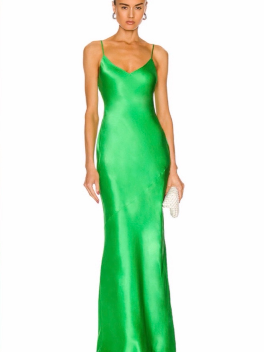 L'AGENCE Serita Maxi V Neck Bias Dress